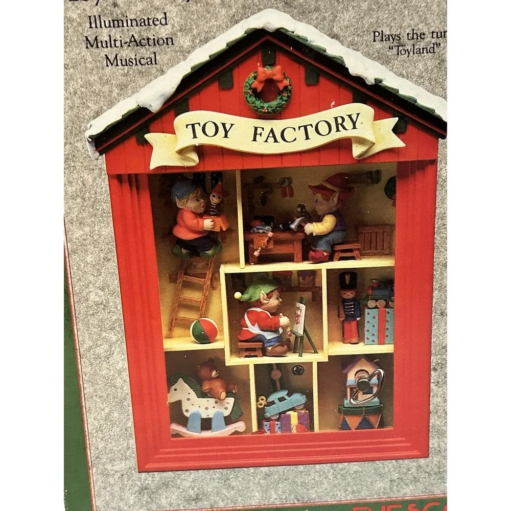 Rare-Vintage 1991 Enesco Small World Of Music ( Toy Factory)‎ Working!